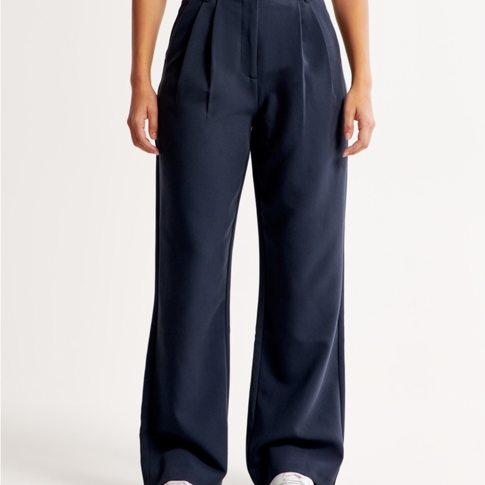 Curve Love Abercrombie & Fitch Sloane Tailored Wide Leg Pants 31 Short